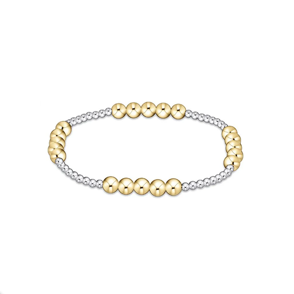 enewton design :  Classic blissful pattern 2.5mm Bead Bracelet 6.25" - Mixed Metals