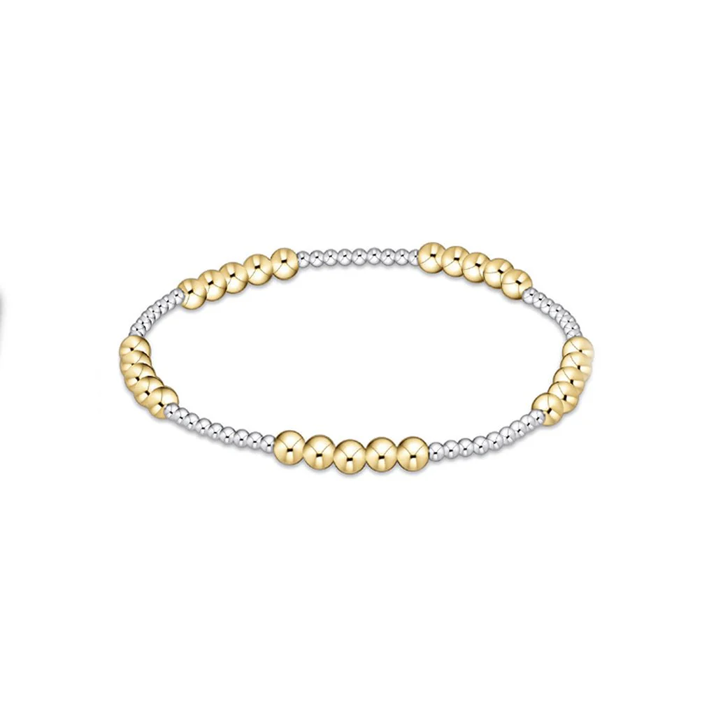 enewton design : Classic blissful pattern 2mm Bead Bracelet 6.25" - Mixed Metals