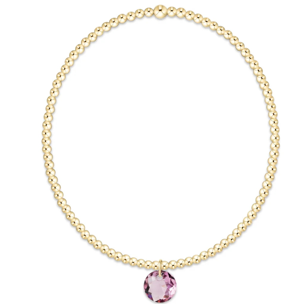 Enewton Design  : Classic Gold 2mm Bracelet 6.25" - Reflection - Feb Birthstone