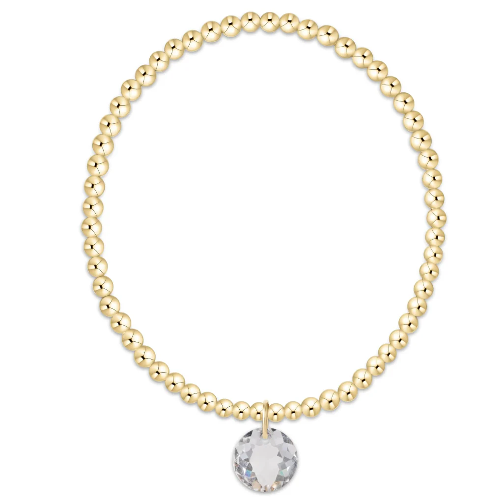 Enewton Design  : Classic Gold 3mm Bracelet 6.25" Reflection- Apr Birthstone