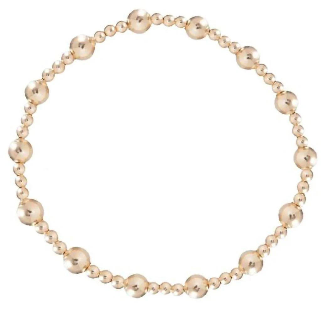 enewton design : Classic Sincerity Pattern Bead Bracelet  6.25" - Gold - Image 2