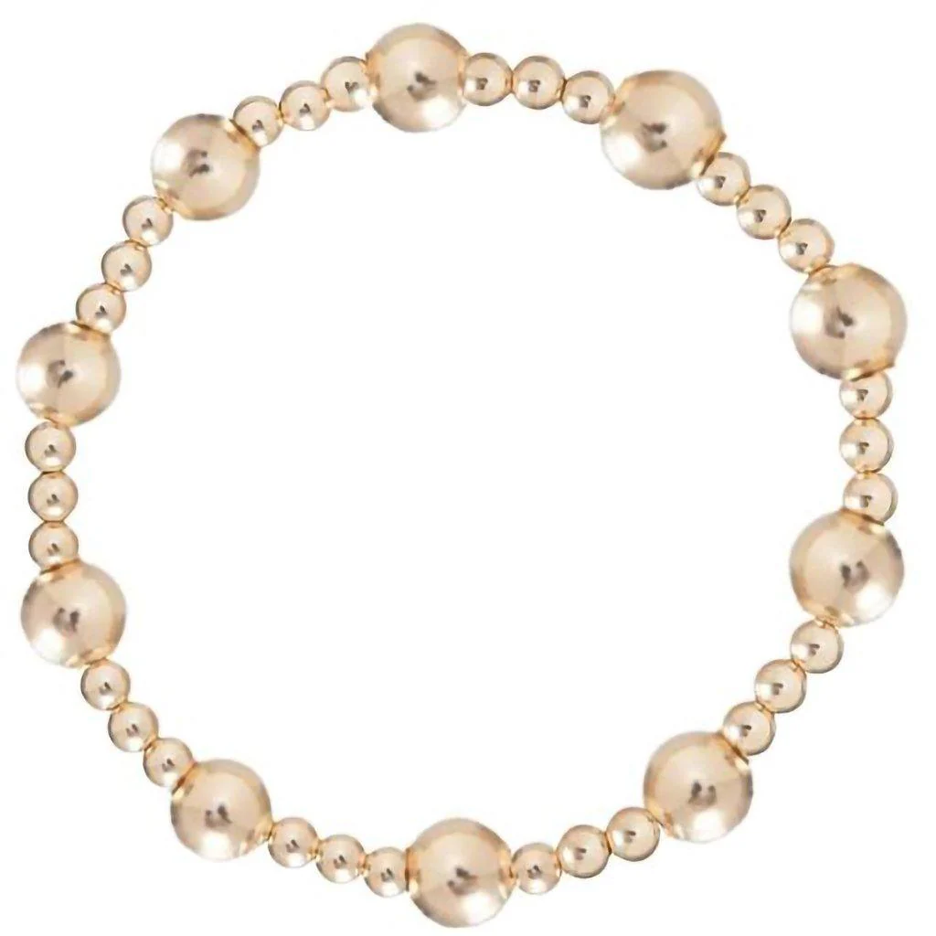 enewton design : Classic Sincerity Pattern Bead Bracelet  6.25" - Gold - Image 3