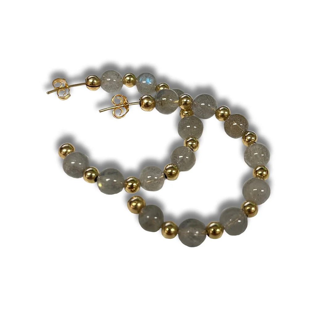 enewton design : Grateful Bliss Beaded 1.25" Hoop Earrings - 6mm Laborite