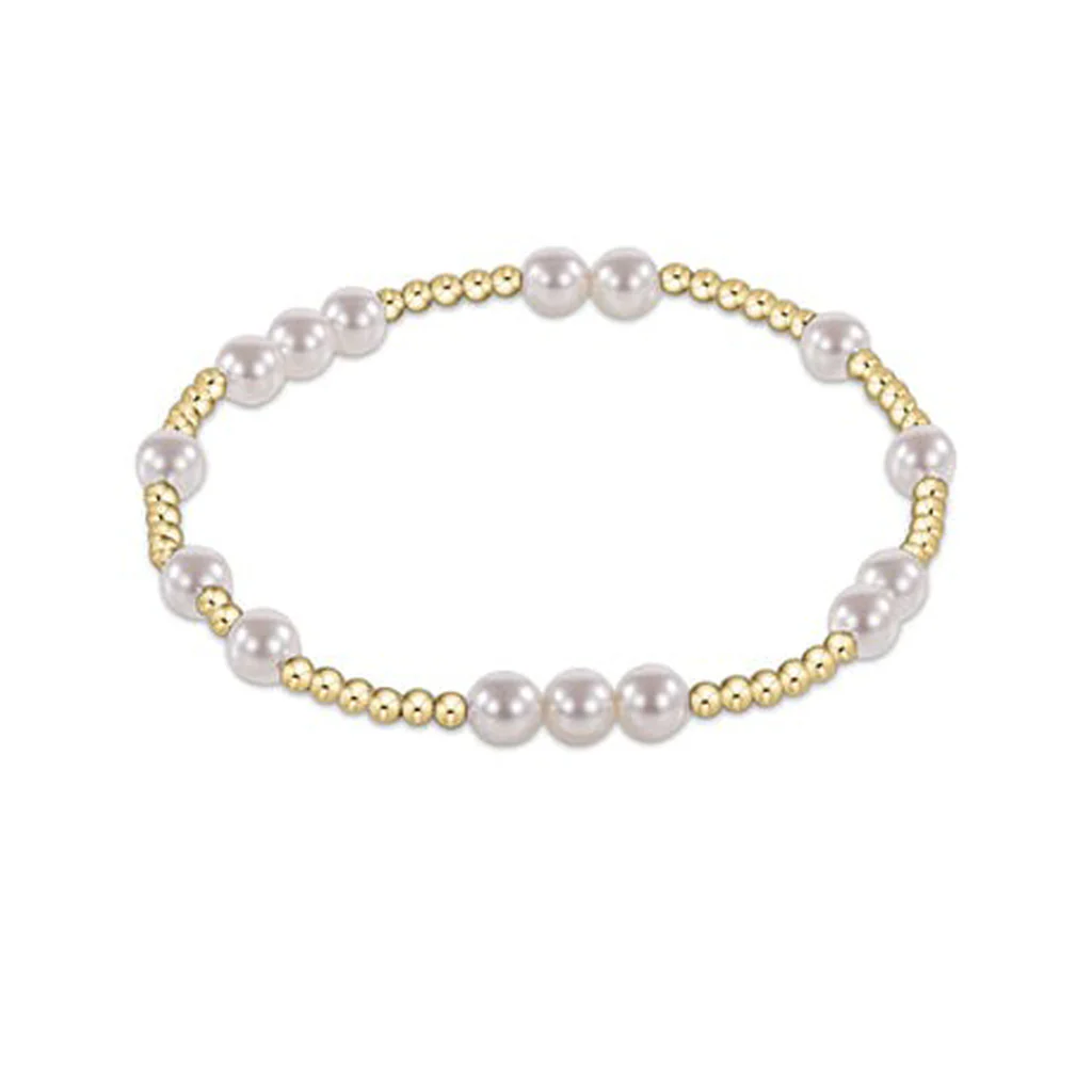 enewton design : Hope Unwritten 2mm Gold Bead Bracelet 6.25" -  5mm Pearl