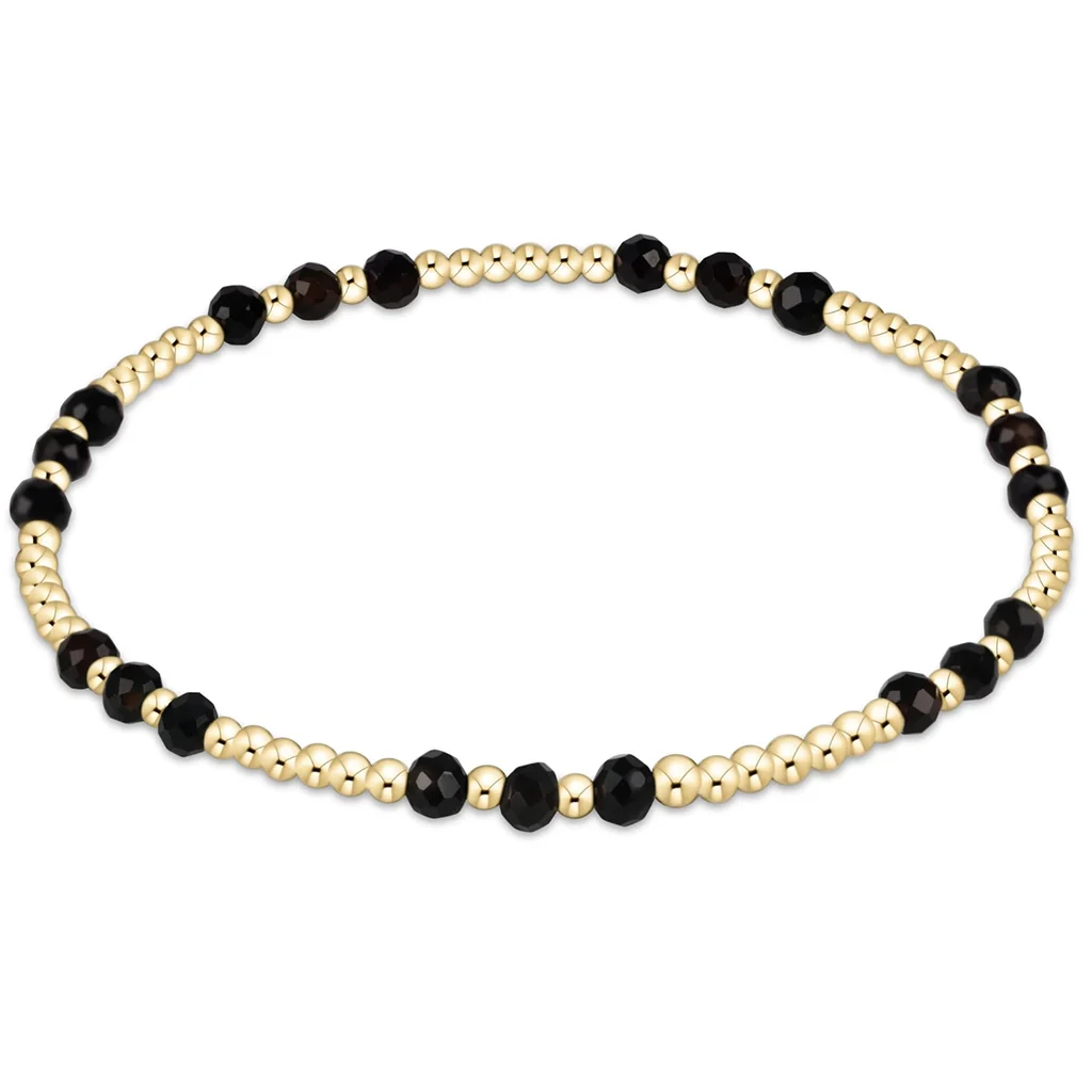 enewton design : Joy Pattern Bead Bracelet 6.25"- 3mm Faceted Onyx