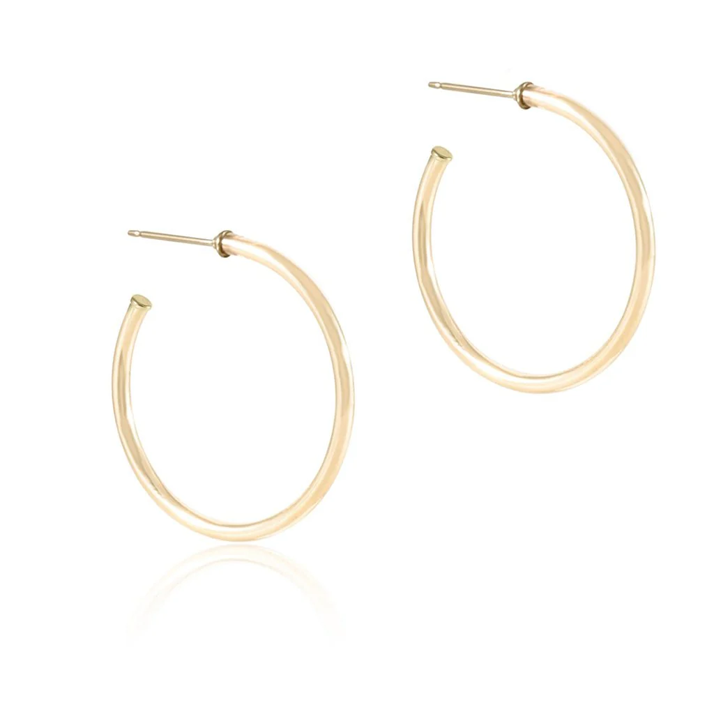 enewton design : Round Gold 1.25" Post Hoop - 2mm - Smooth