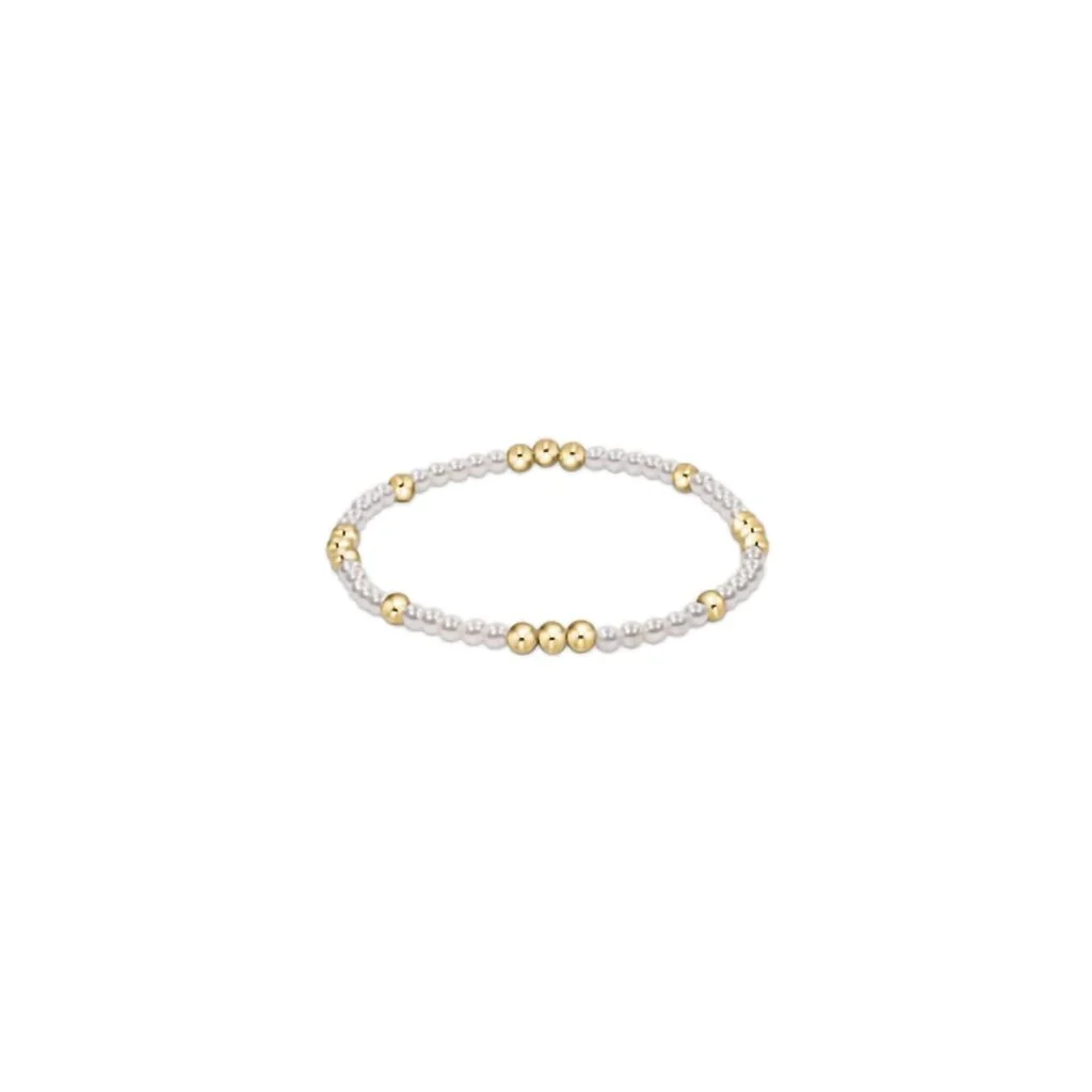 enewton design : Worthy 3mm Pearl Bead Bracelet - 4mm Gold