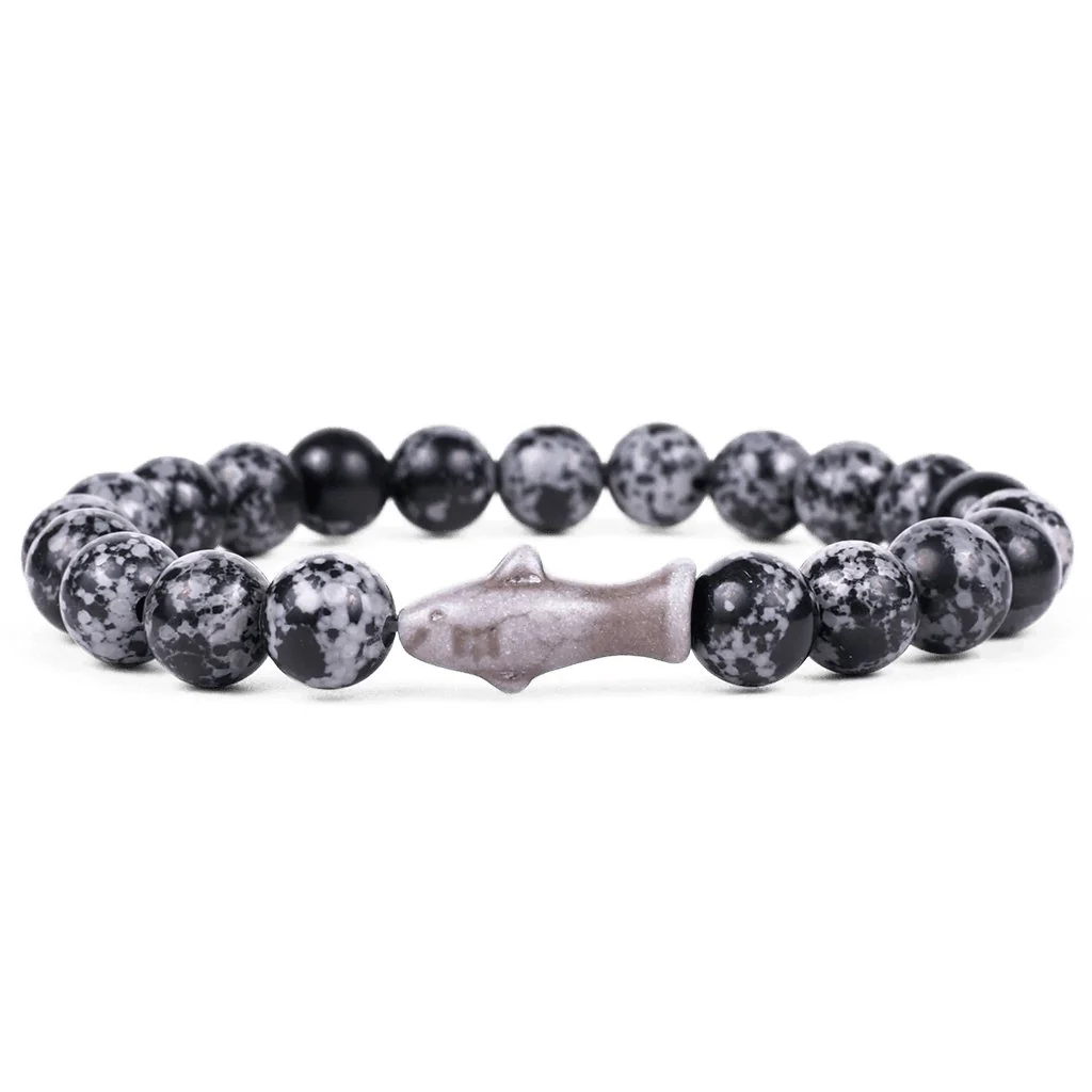 Fahlo : The Voyage Bracelet in Ocelli Stone - Shark