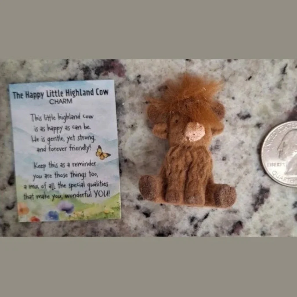 Ganz : Charm Highland Cow Brown - Image 3