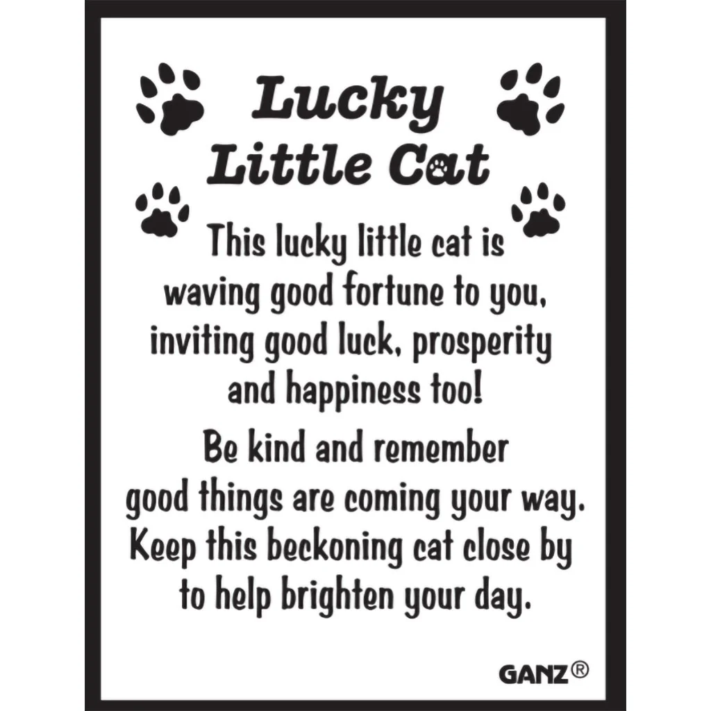 Ganz : Good Luck Cat Charm - Image 2