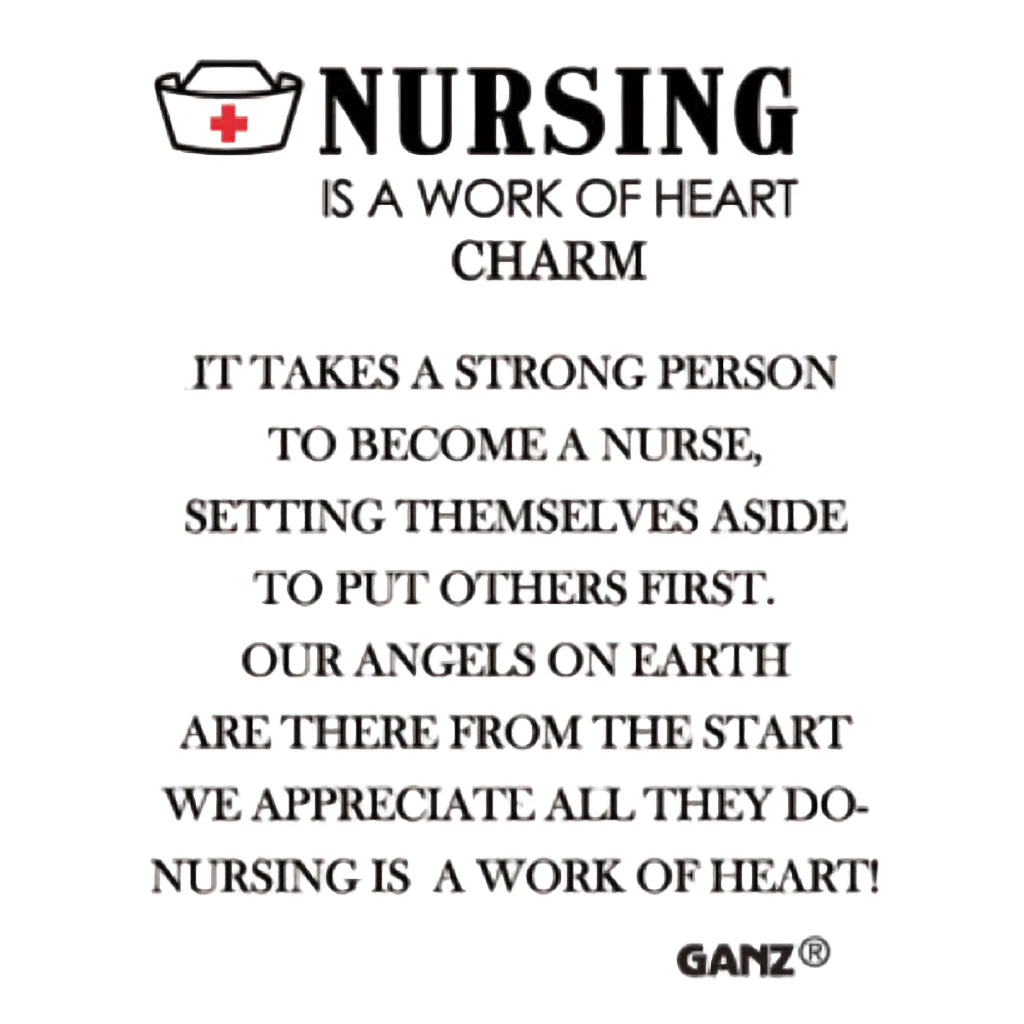 Ganz : Nursing is a Work of Heart Charm - Image 2