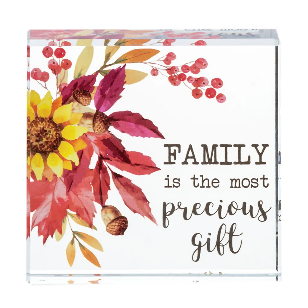 Ganz : Fall Beveled Glass Blocks- Assorted 1 at random. Style can not be chosen - Image 3