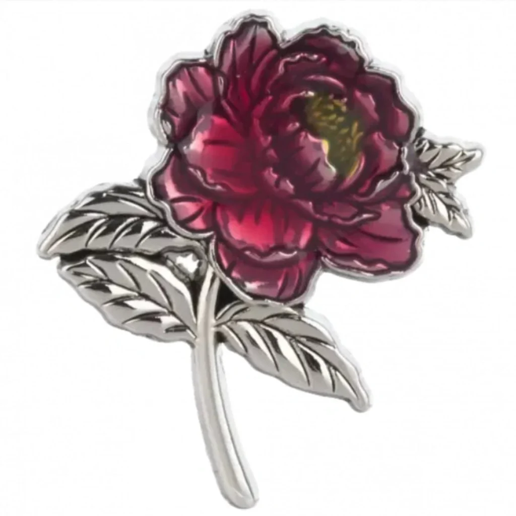 Ganz : Peony Flower Pin - Image 2