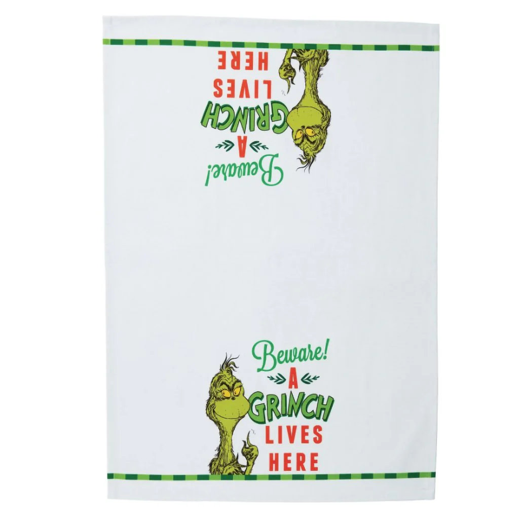 Enesco: Grinch Beware Grinch Tea Towel - Image 2