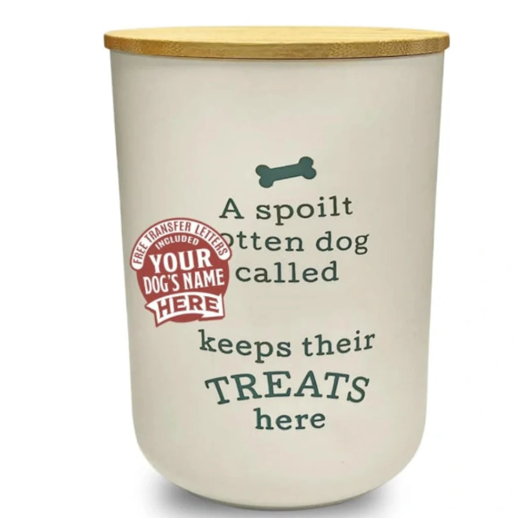 H & H Gifts : Personalised Dog Treat Jar