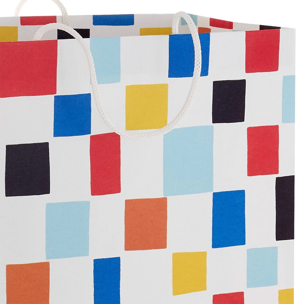 Hallmark : 13" Colorful Checkered Large Gift Bag - Image 3