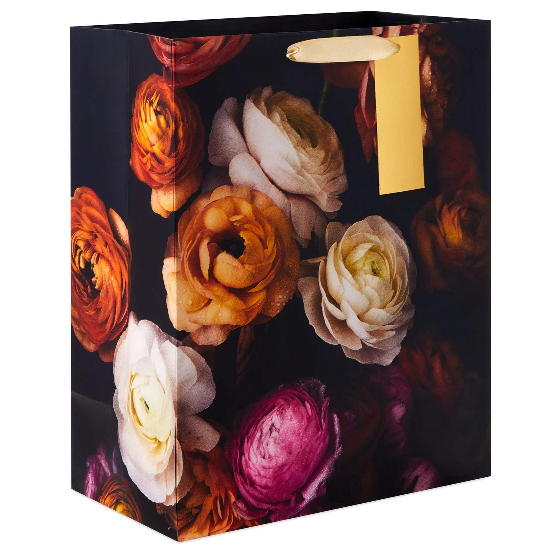 Hallmark : 13" Dark Floral Large Gift Bag