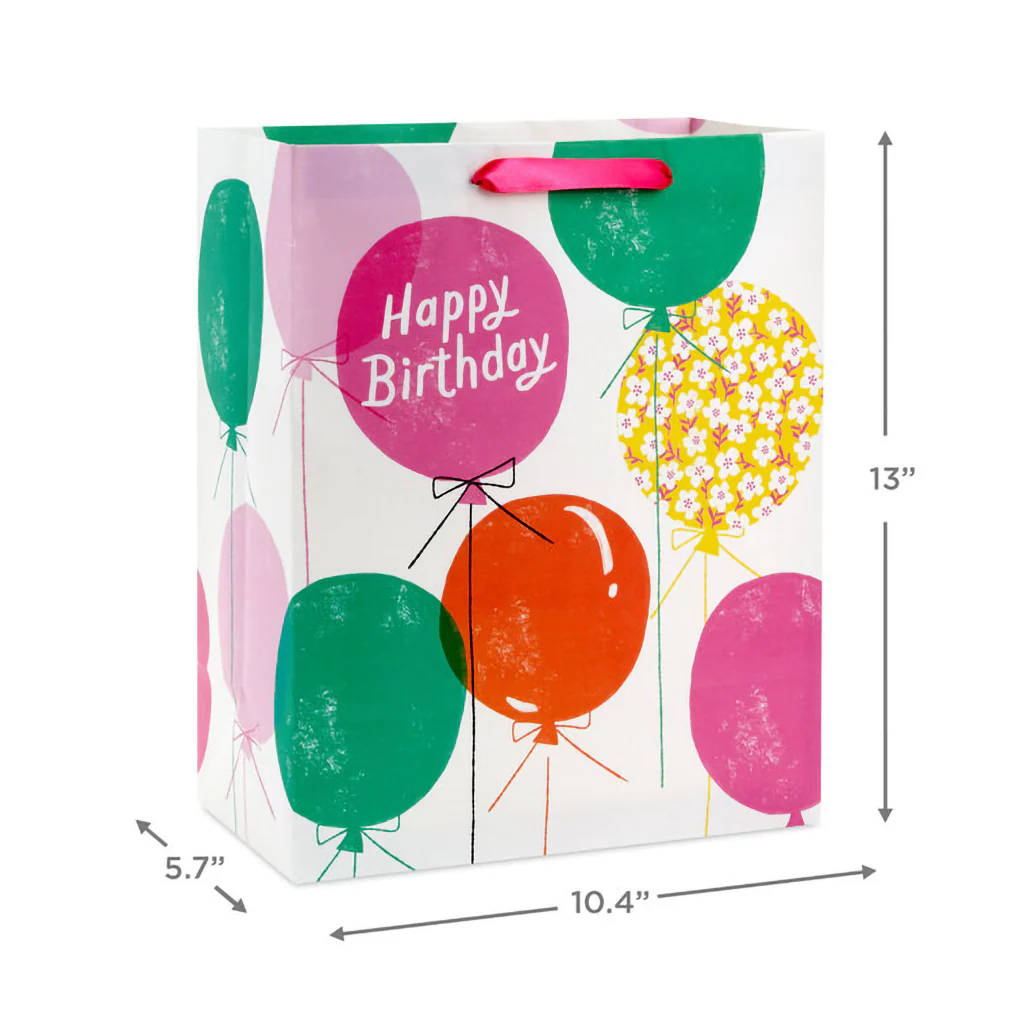 Hallmark : 13" Floating Balloons Large Birthday Gift Bag - Image 3