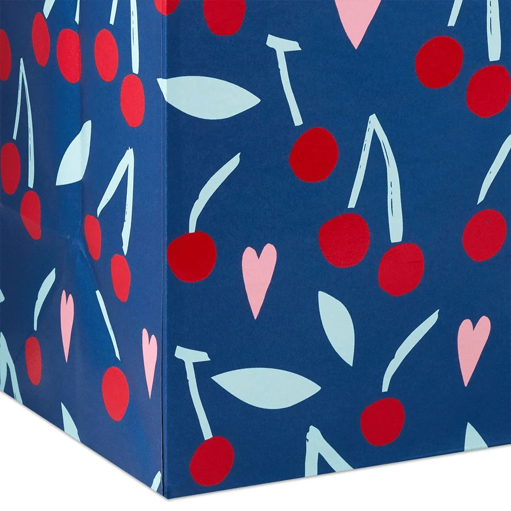 Hallmark : 13" Hearts and Cherries Large Valentine's Day Gift Bag - Image 5