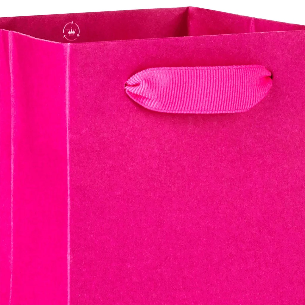 Hallmark : 13" Hot Pink Wine Gift Bag - Image 4