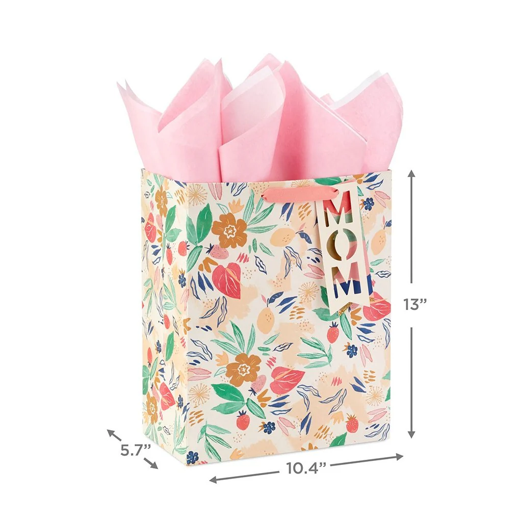 Hallmark : 13" Mom Floral Large Gift Bag With Tissue Paper - Image 3