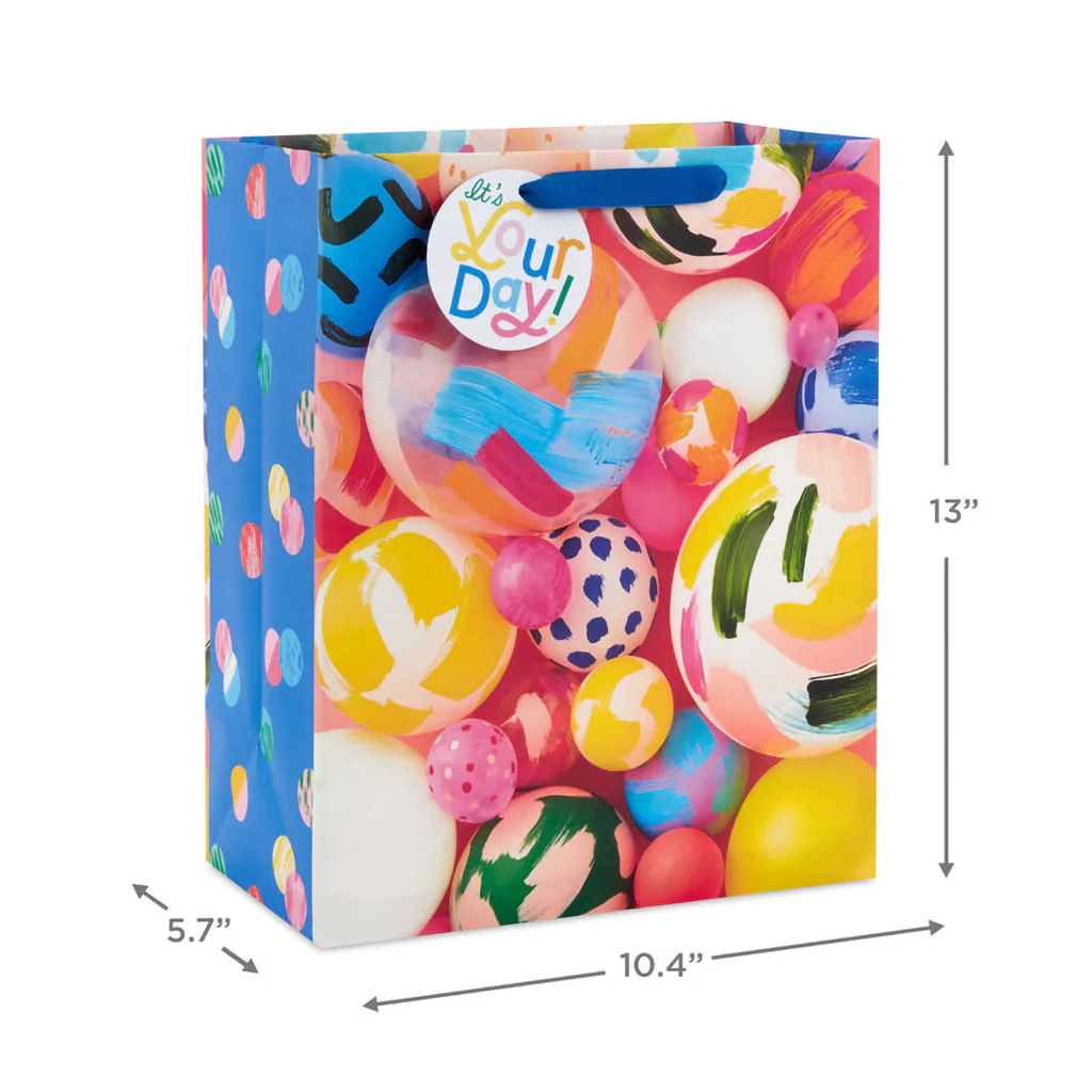 Hallmark : 13" Painted Balloons Large Gift Bag - Image 3