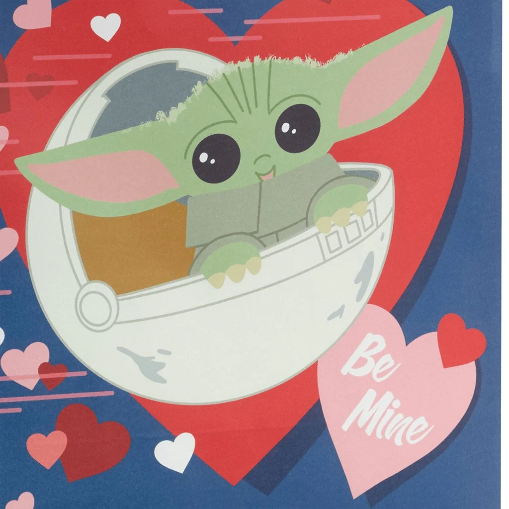Hallmark : 13" Star Wars: The Mandalorian™ Grogu™ and Hearts Large Gift Bag - Image 5
