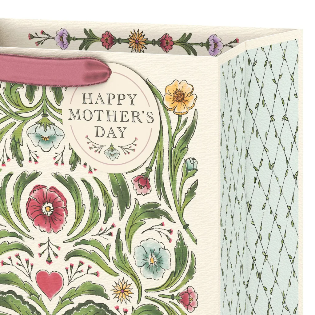 Hallmark : 13" Symmetrical Floral Large Mother's Day Gift Bag - Image 4