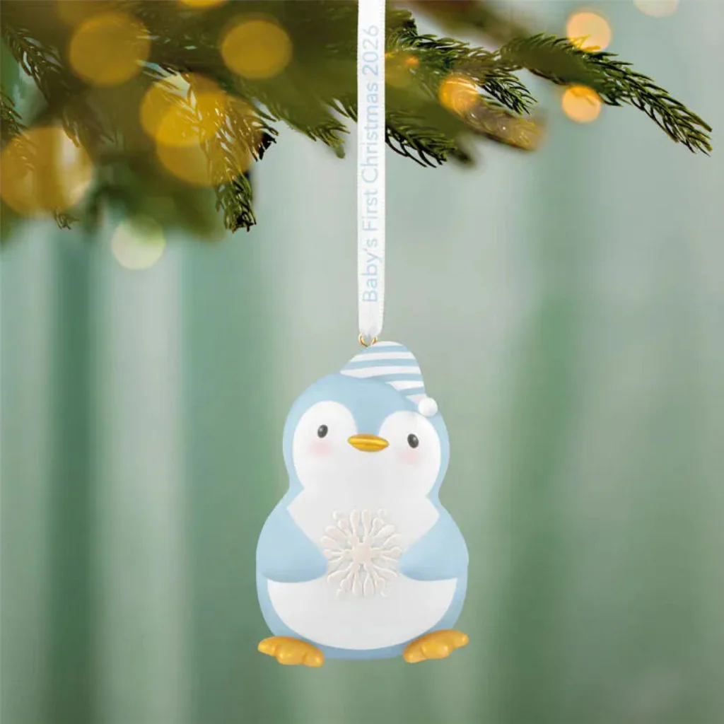 Hallmark : 2026 Keepsake Baby Boy's First Christmas Penguin 2026 Ornament (29)