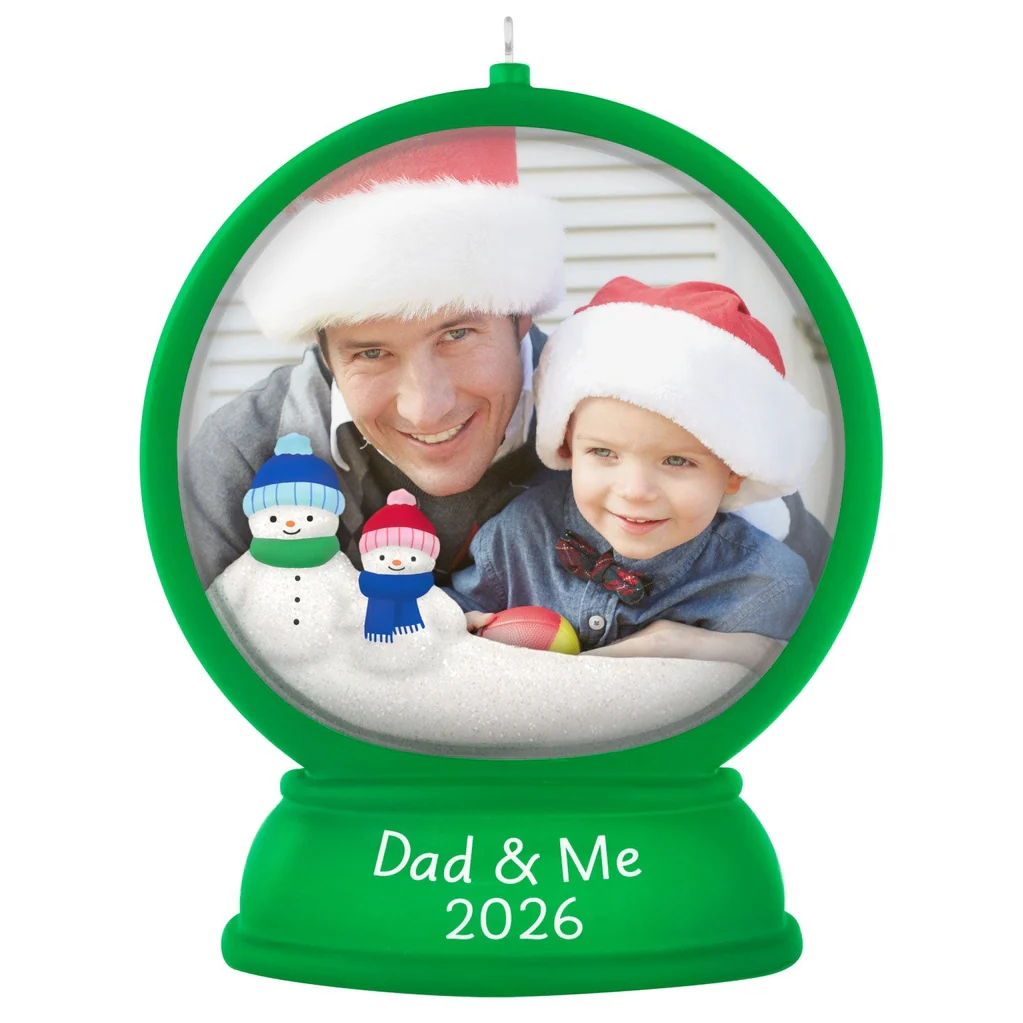 Hallmark : 2026 Keepsake Dad and Me Snow Globe 2026 Photo Frame Ornament (87) - Image 2