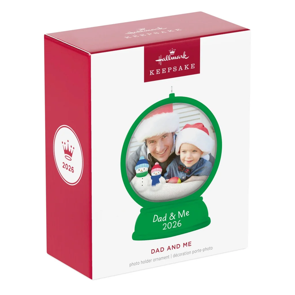 Hallmark : 2026 Keepsake Dad and Me Snow Globe 2026 Photo Frame Ornament (87) - Image 5