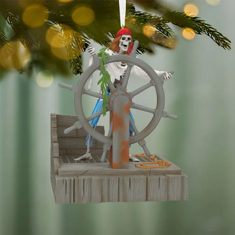 Hallmark : 2026 Keepsake Disney Pirates of the Caribbean Collection Helmsman Skeleton Ornament With Light and Sound (146)
