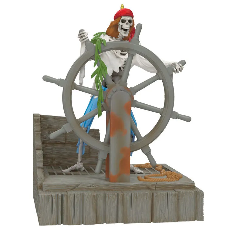 Hallmark : 2026 Keepsake Disney Pirates of the Caribbean Collection Helmsman Skeleton Ornament With Light and Sound (146) - Image 2