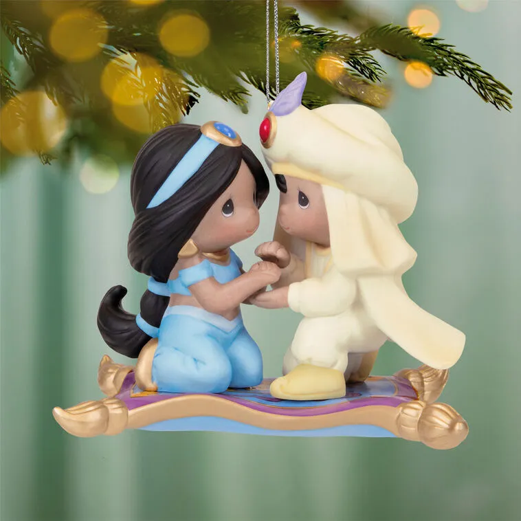 Hallmark : 2026 Keepsake Disney Precious Moments Aladdin and Jasmine Porcelain Ornament (409)