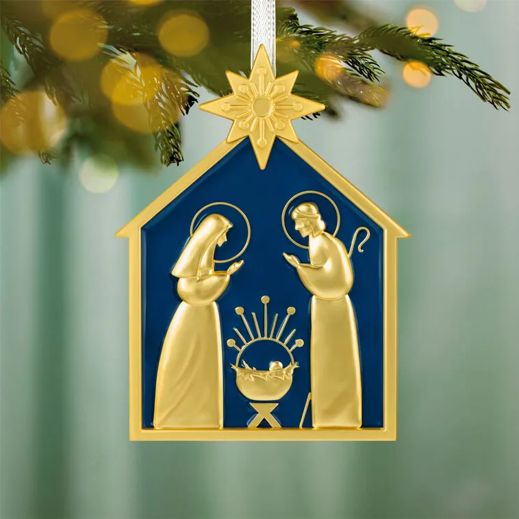 Hallmark : 2026 Keepsake God So Loved the World Nativity Metal Ornament (129)