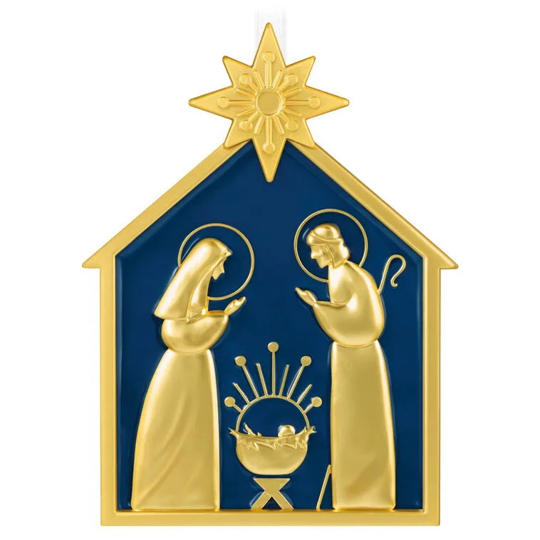 Hallmark : 2026 Keepsake God So Loved the World Nativity Metal Ornament (129) - Image 2