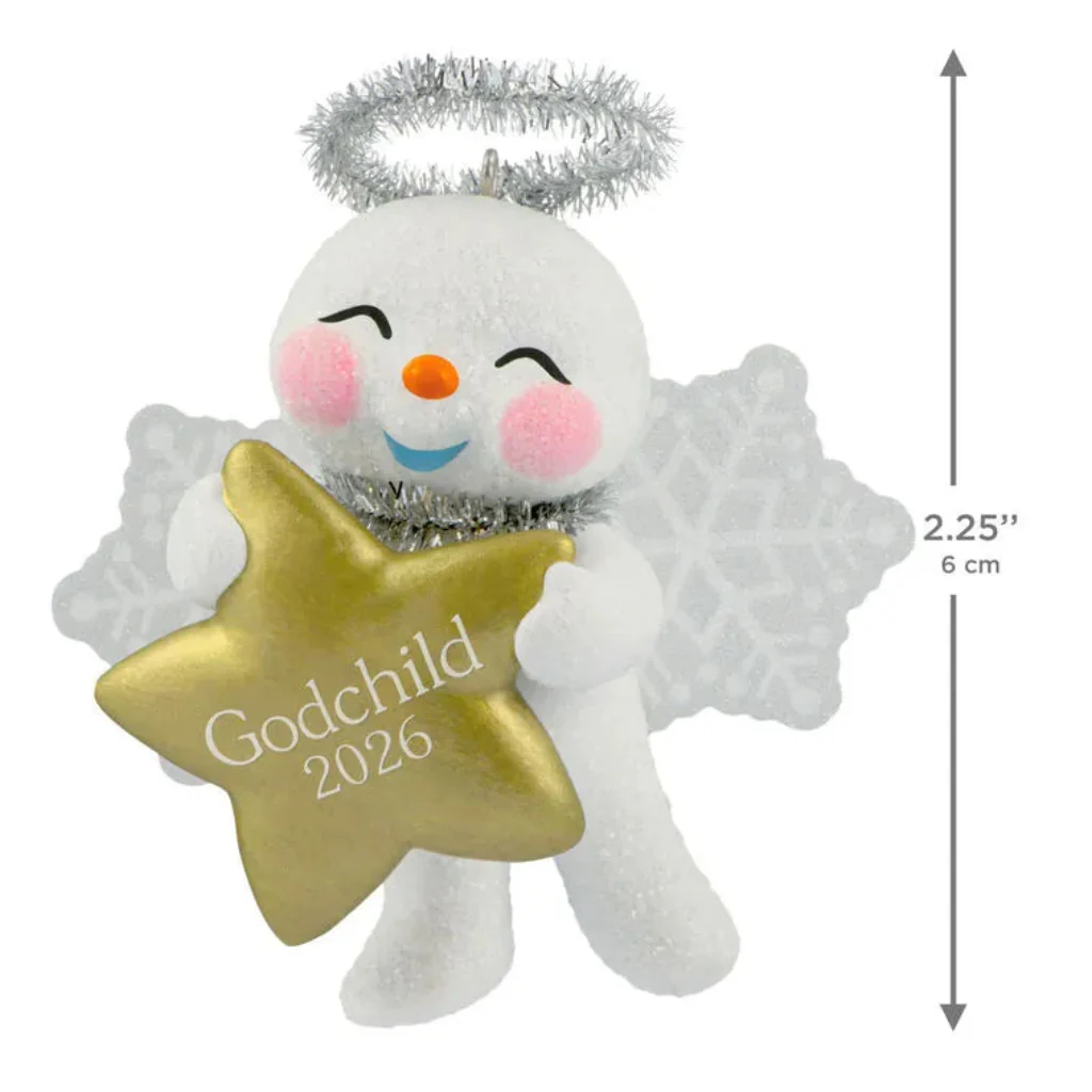 Hallmark : 2026 Keepsake Godchild Snow Angel 2026 Ornament (130) - Image 4