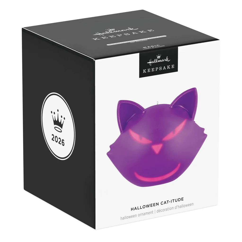 Hallmark : 2026 Keepsake Halloween Cat-itude Ornament With Light and Sound (398) - Image 4