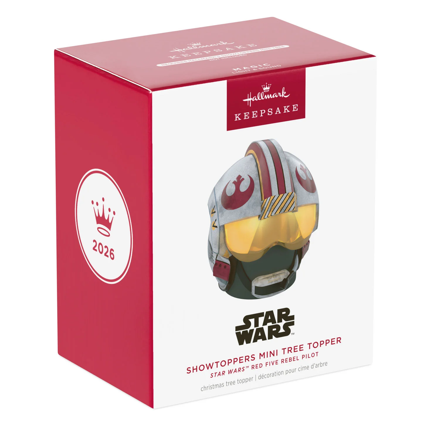 Hallmark : 2026 Keepsake ShowToppers Mini Tree Topper Star Wars™ Red Five Rebel Pilot (393) - Image 4