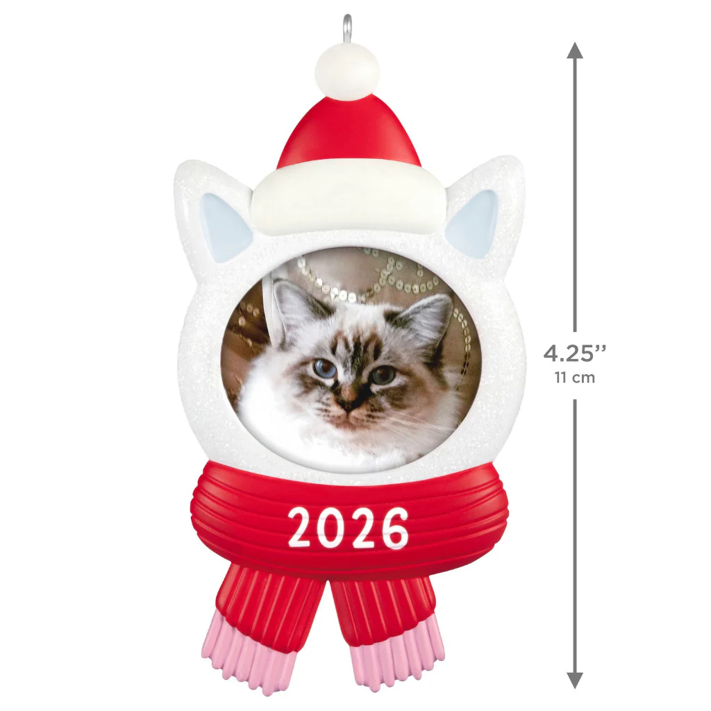 Hallmark : 2026 Keepsake Snow Cat 2026 Photo Frame Ornament (272) - Image 4
