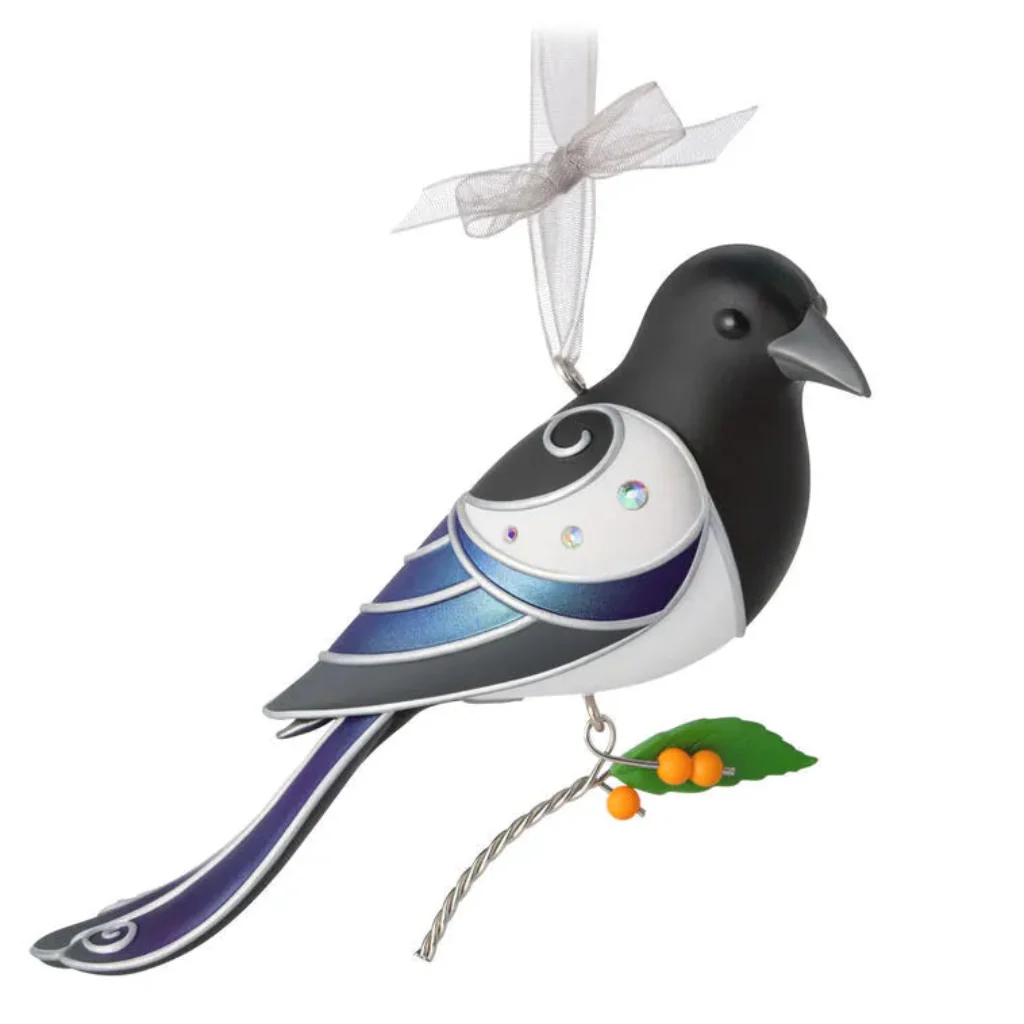 Hallmark : 2026 Keepsake The Beauty of Birds Black-Billed Magpie Ornament (48) - Image 3