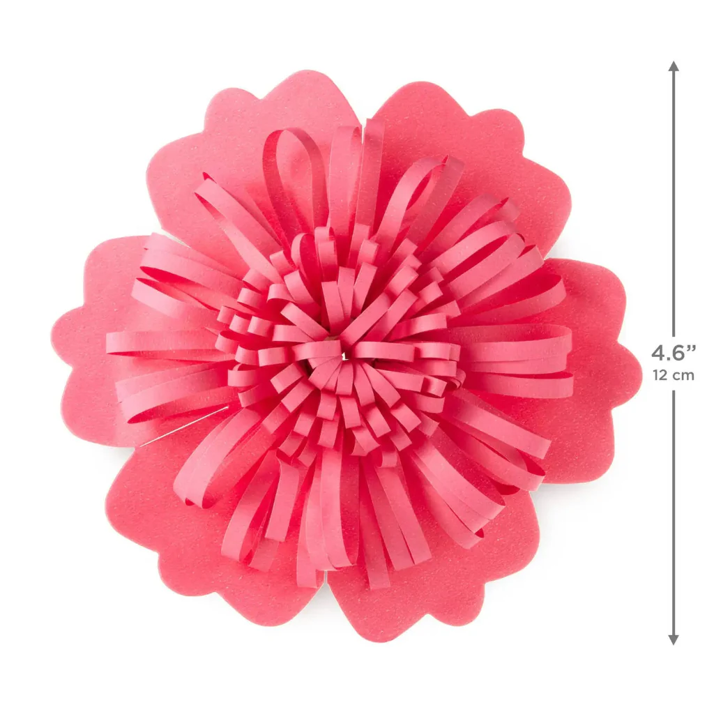 Hallmark : 4.6" Pink Flower Gift Bow - Image 3