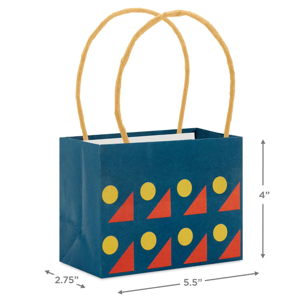 Hallmark : 4" Colorful Geometrics Mini Horizontal Gift Bag Bundle - Image 3