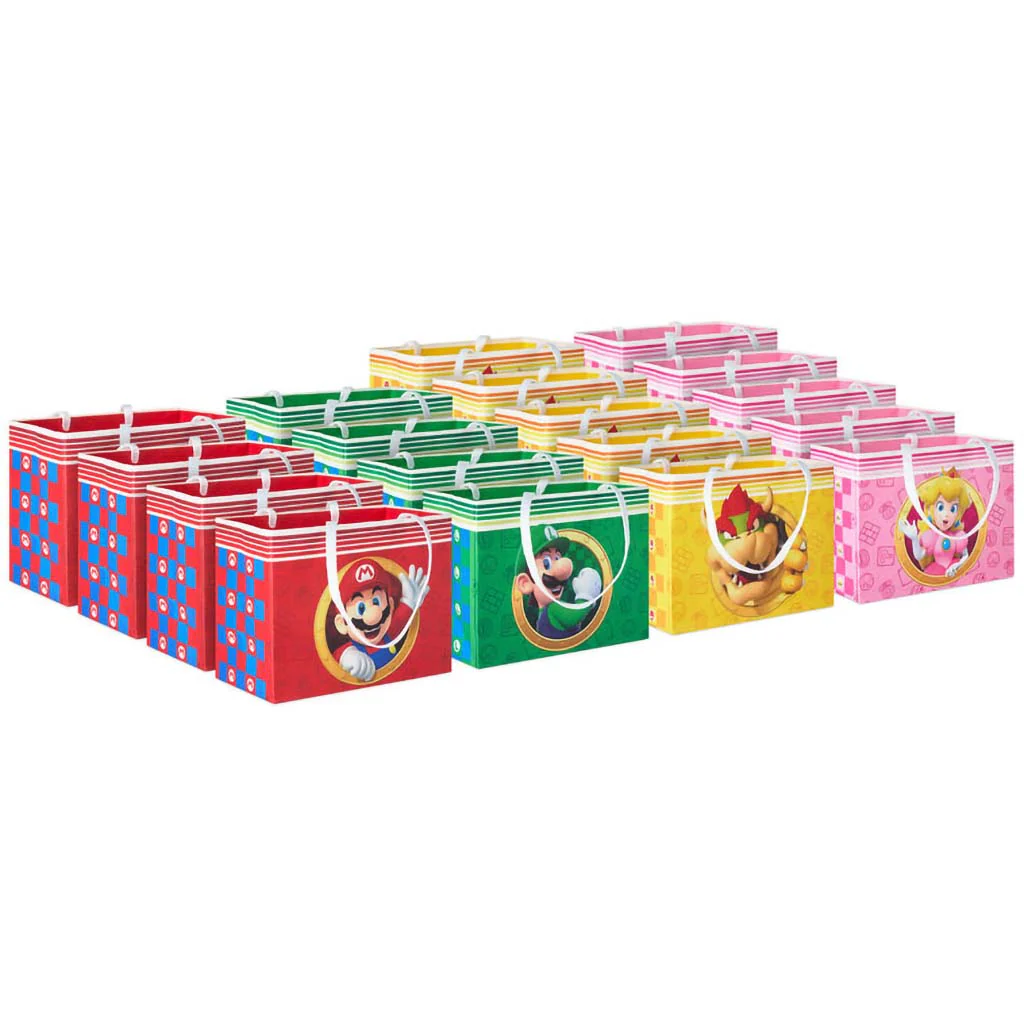 Hallmark : 4" Nintendo Super Mario™ Friends Mini Horizontal Gift Bag Bundle, Set of 18 - Image 2