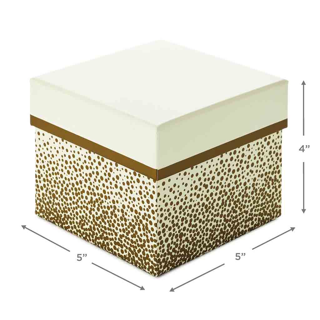 Hallmark : 5" Square Champagne Bubbles on Ivory Gift Box - Image 2