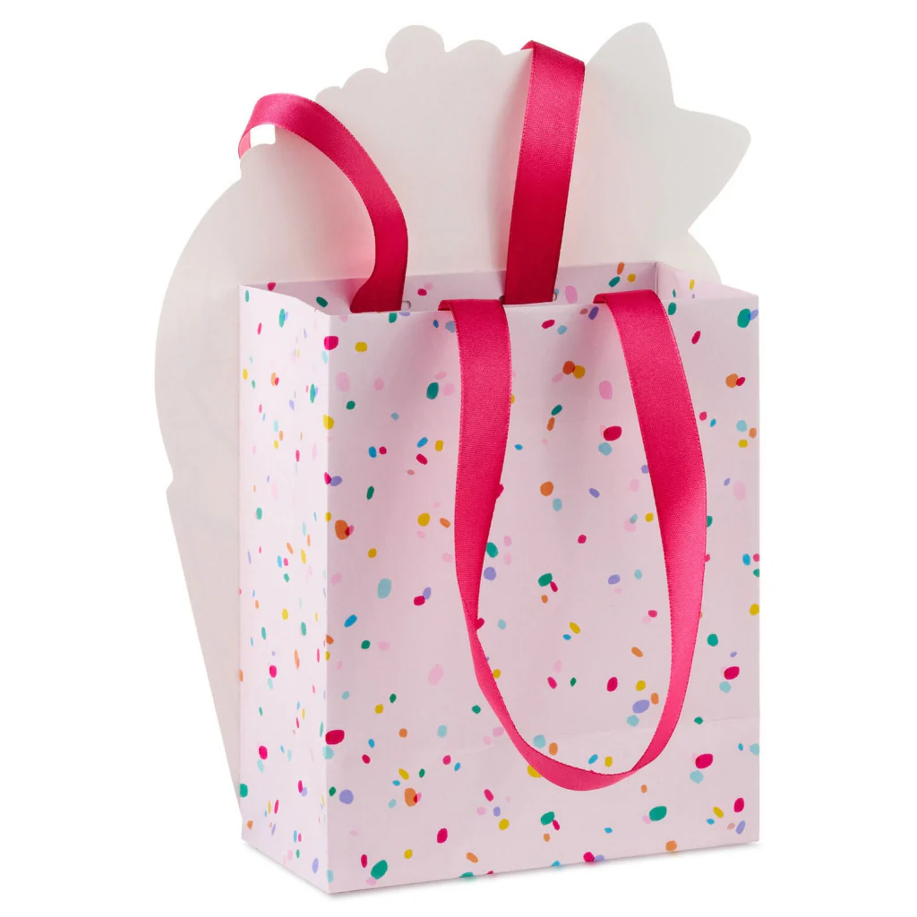 Hallmark : 6.5" Cupcake With Flowers Small Gift Bag - Image 2