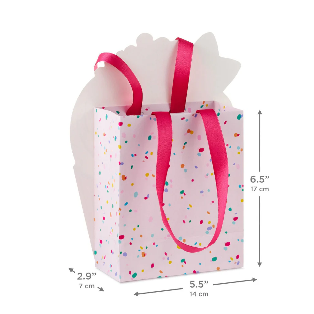 Hallmark : 6.5" Cupcake With Flowers Small Gift Bag - Image 4