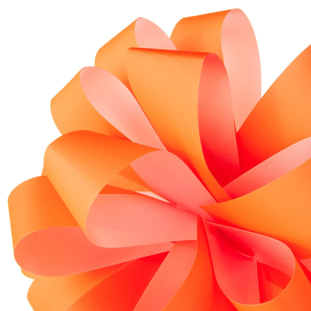 Hallmark : 6" Bright Orange Gift Bow - Image 2