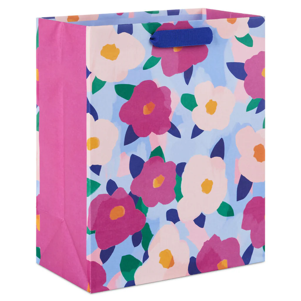 Hallmark : 9.6" Bold Floral Print Medium Gift Bag
