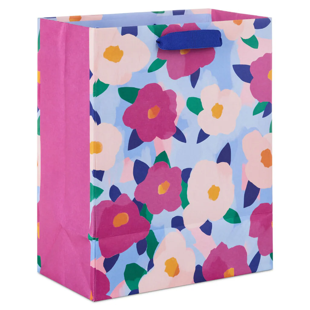 Hallmark : 9.6" Bold Floral Print Medium Gift Bag - Image 3